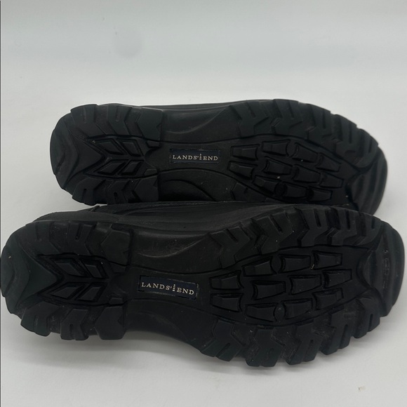 Lands’ End Slip On Duck Boots Women 9.0 D Shoes Black - Picture 12 of 14